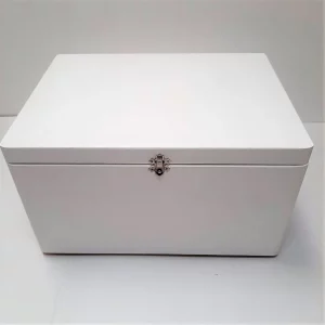 Large White Painted Wooden Storage Box 40cm x30cm x23cm