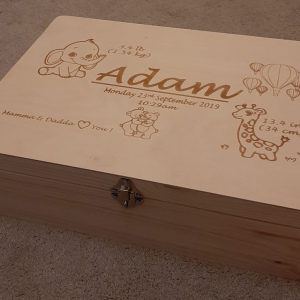 Large Wooden Keepsake Box – 40cm x 30cm x 13cm