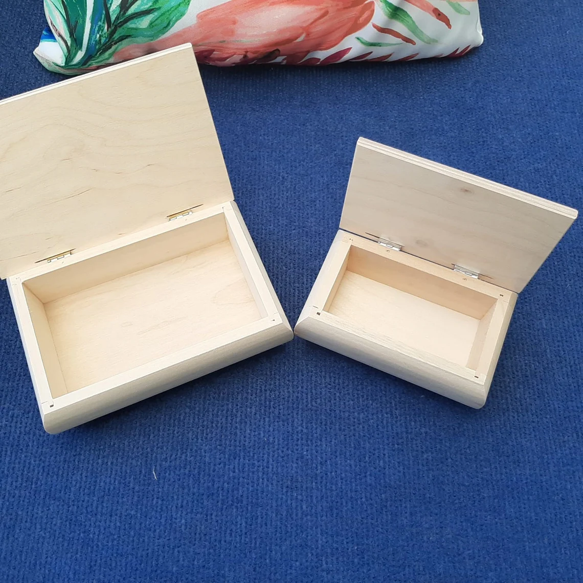 Blank Wooden Keepsake Box with Lid - Inside