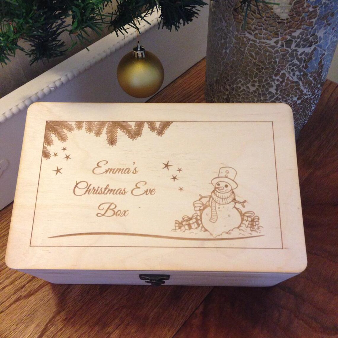 Customised Name Christmas Eve Box - Engraving