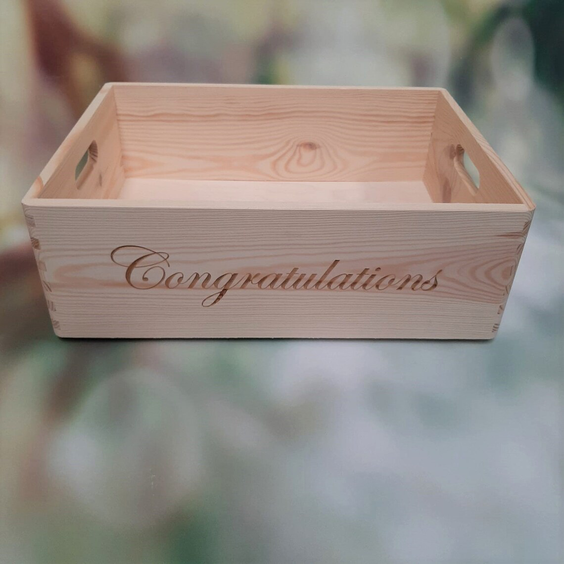 Customised Natural Wooden Crate