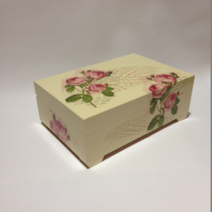Decoupage Wooden Jewellery Box With Mirror