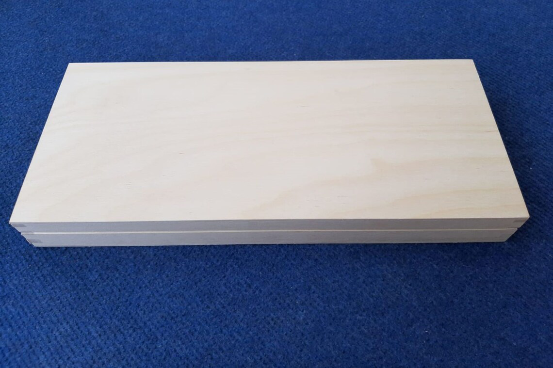 Flat Wooden Storage Box Case