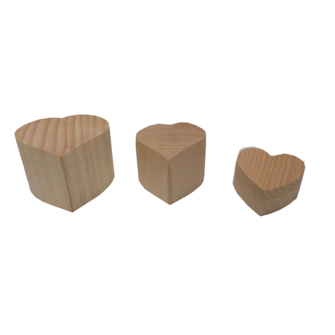 Heart Shaped Wooden Ring Box