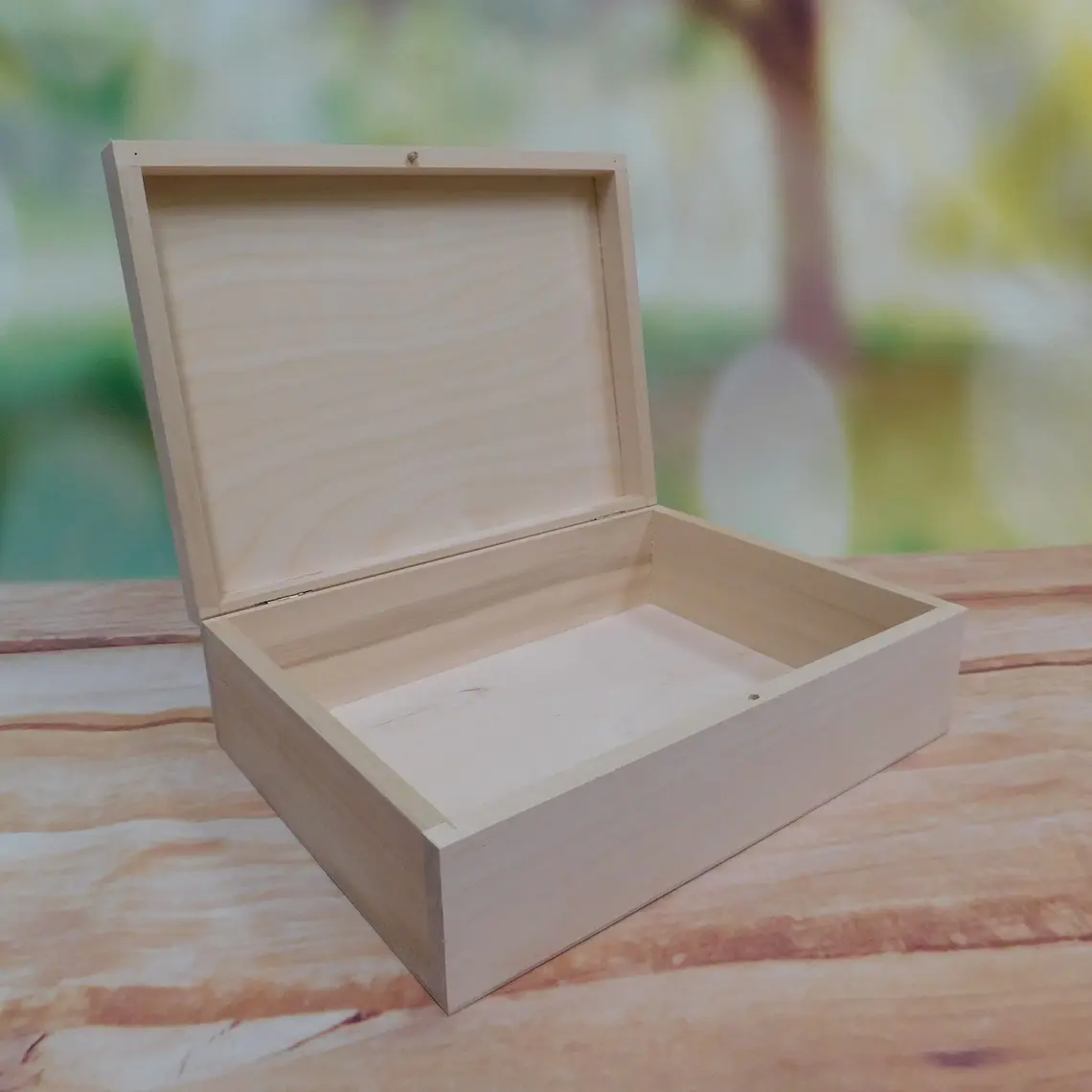 Large Wooden Keepsake Box - Inside