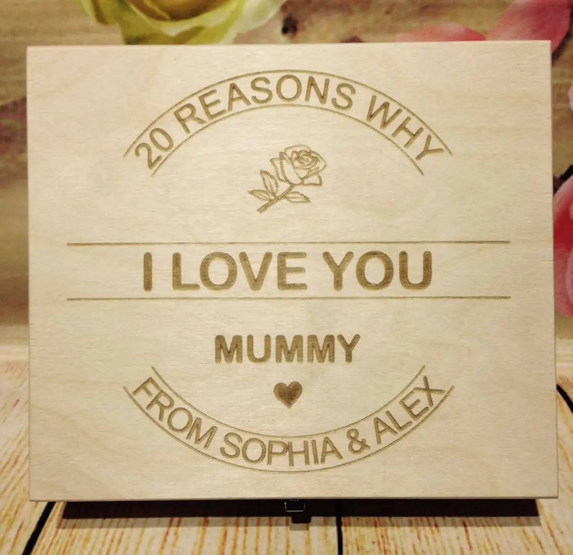 Personalised Reasons Why Wooden Box - Engraving