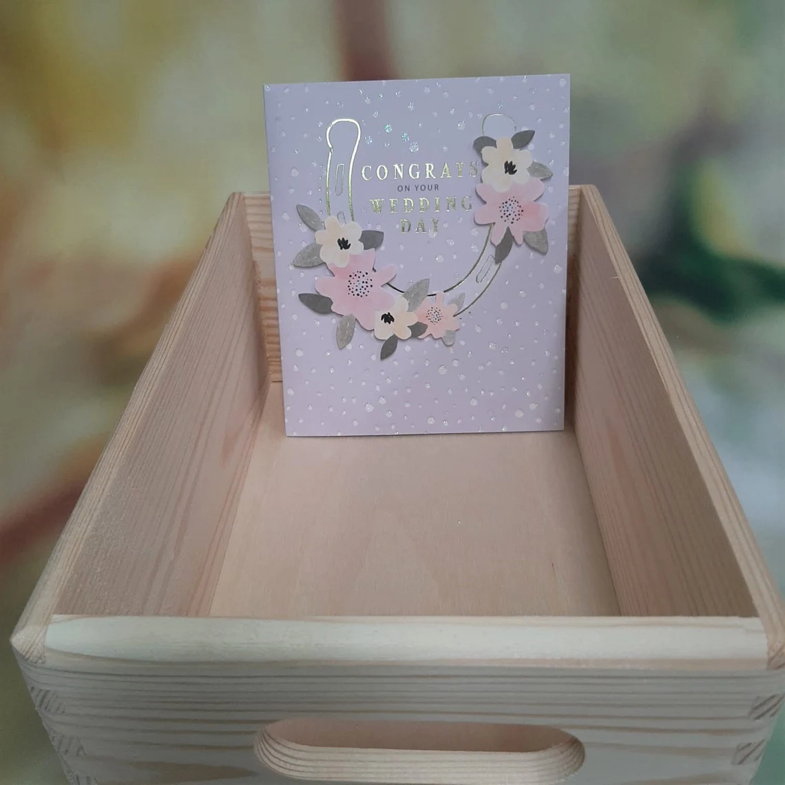Personalised Wedding Card Crate - Inside