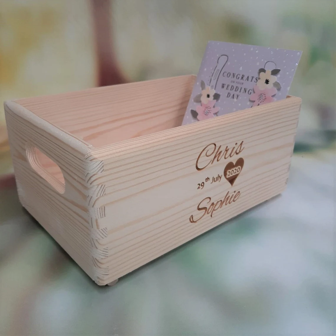Personalised Wedding Card Crate