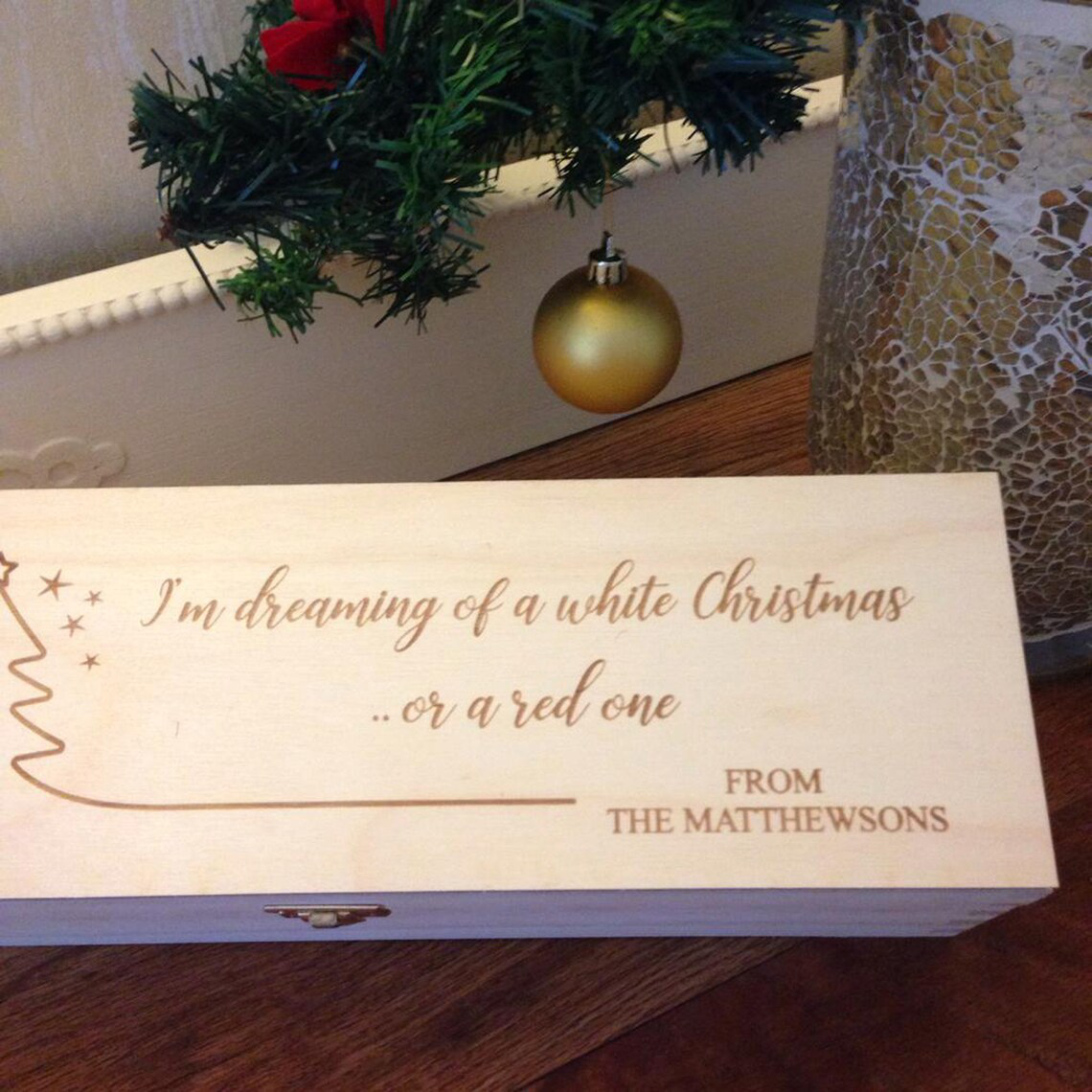 Personalised Wooden Box for Wine