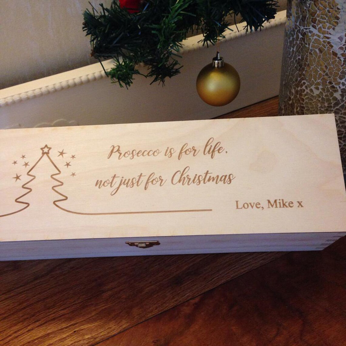 Personalised Wooden Box for Wine