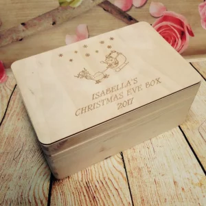 Personalised Wooden Christmas Eve Box With Lid