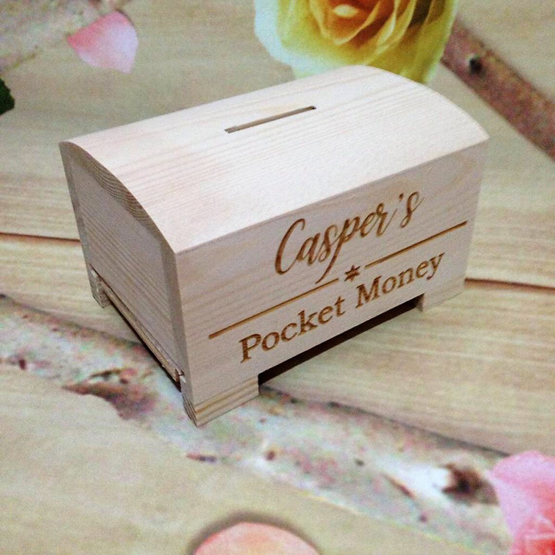 Personalised Wooden Money Box