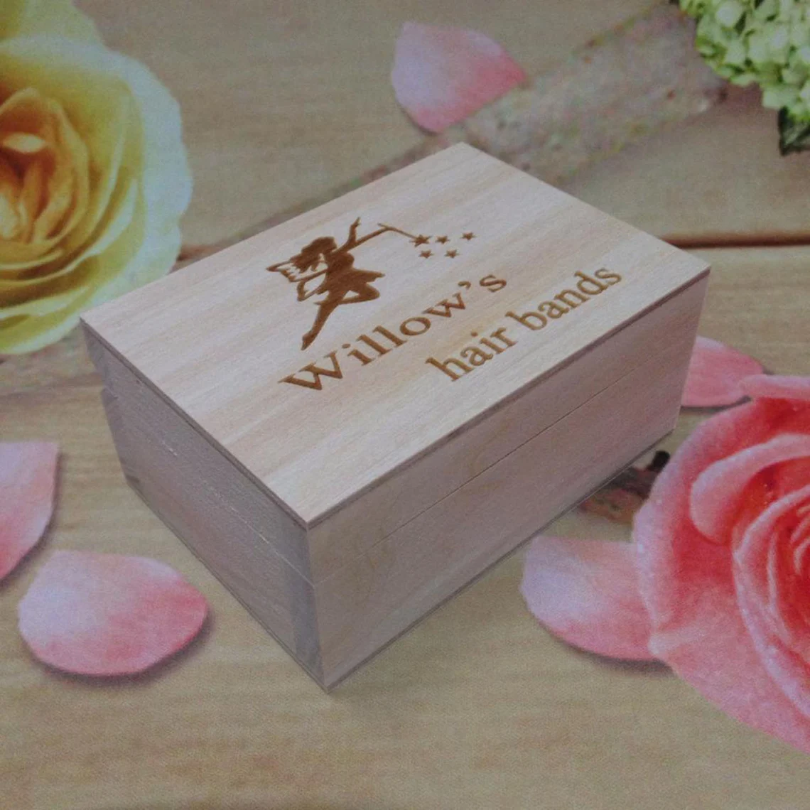 Personalised Wooden Small Box - Side View