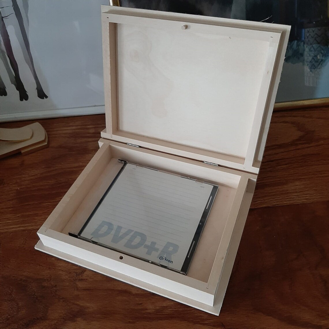 Personalized Wooden Book Shaped Box - Example