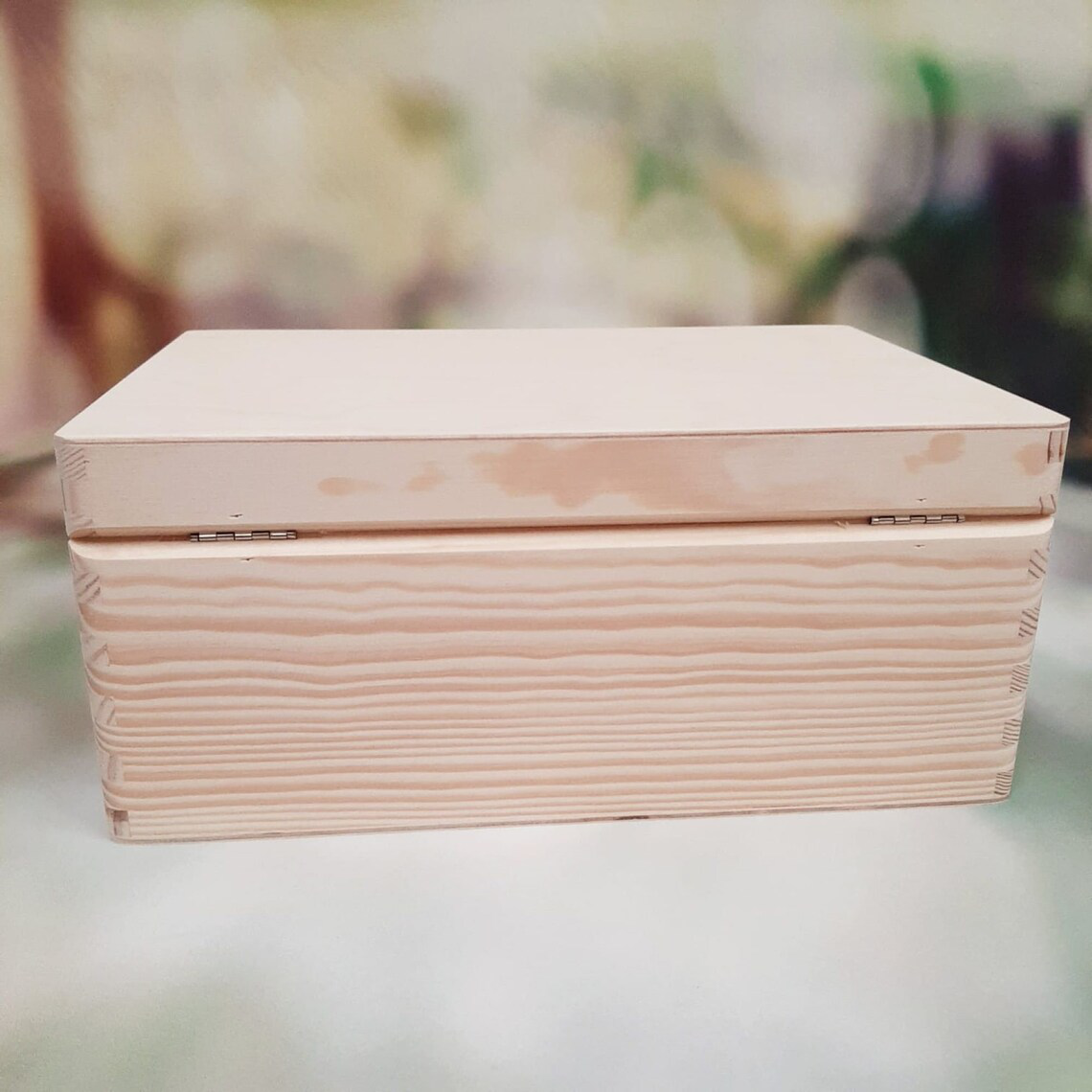 Plain Wooden Box With Or Without Handles - Back View