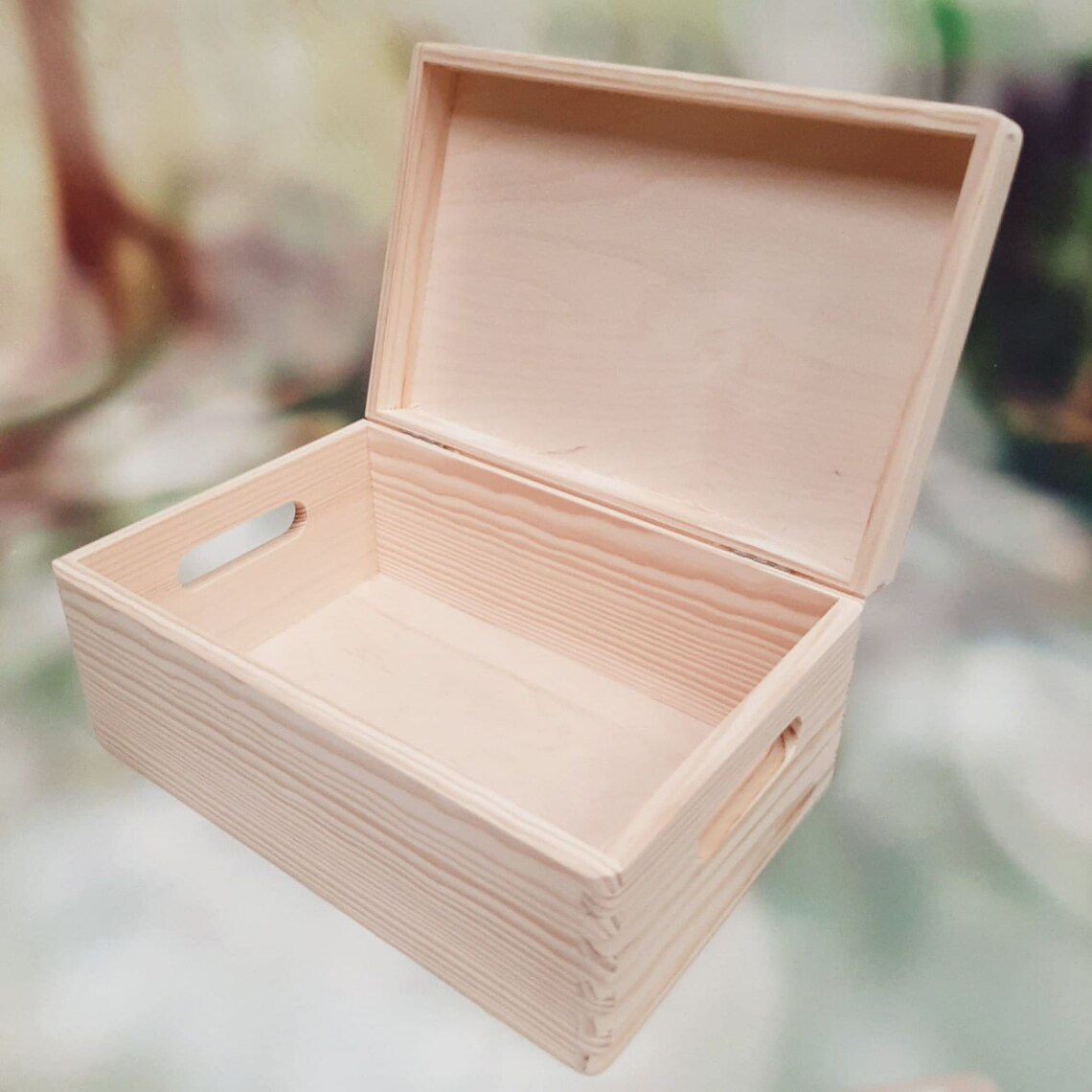 Plain Wooden Box With Or Without Handles