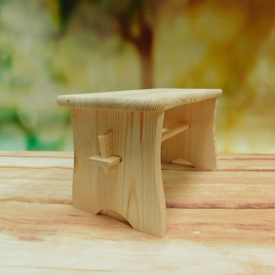 Plain Wooden Childrens Chair - Side View