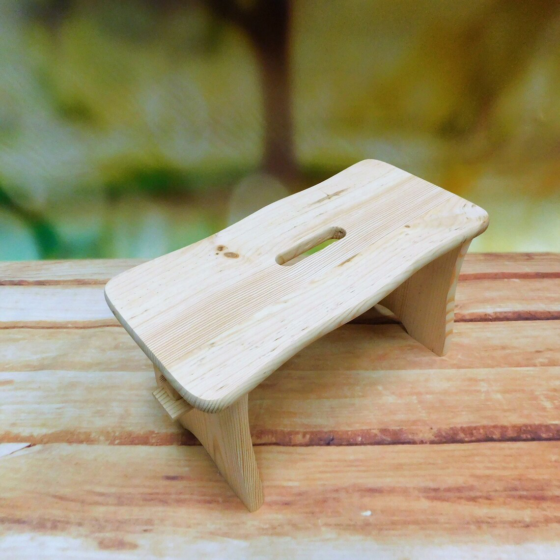 Plain Wooden Childrens Chair - Top View