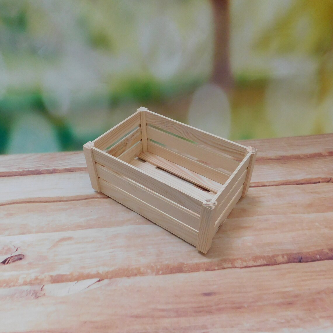 Plain Wooden Open Crate - Medium