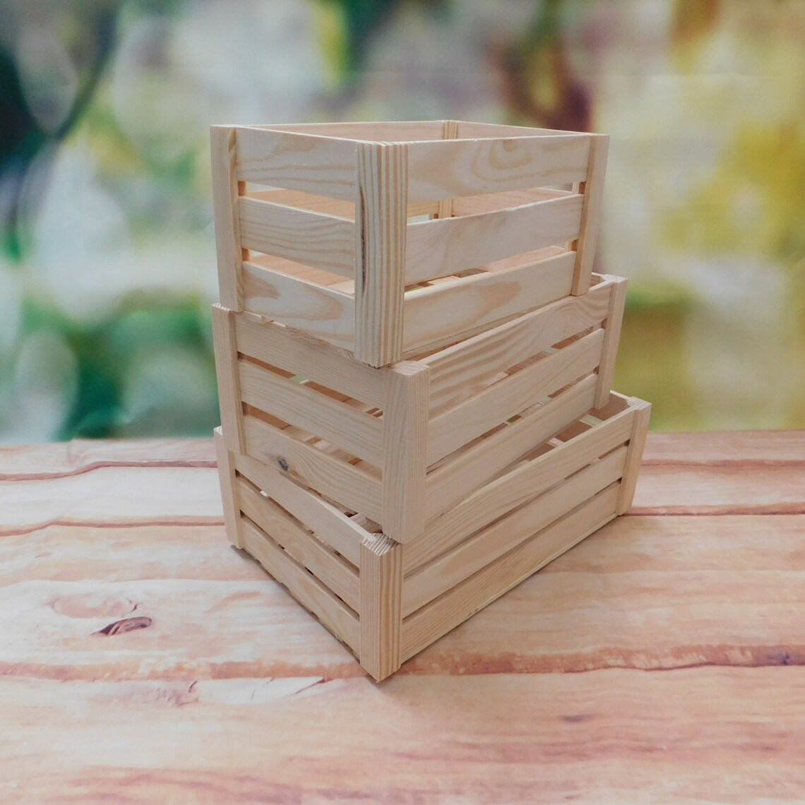 Plain Wooden Open Crate