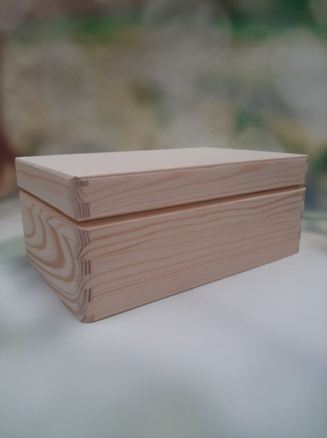 Small Plain Wooden Box - Side View
