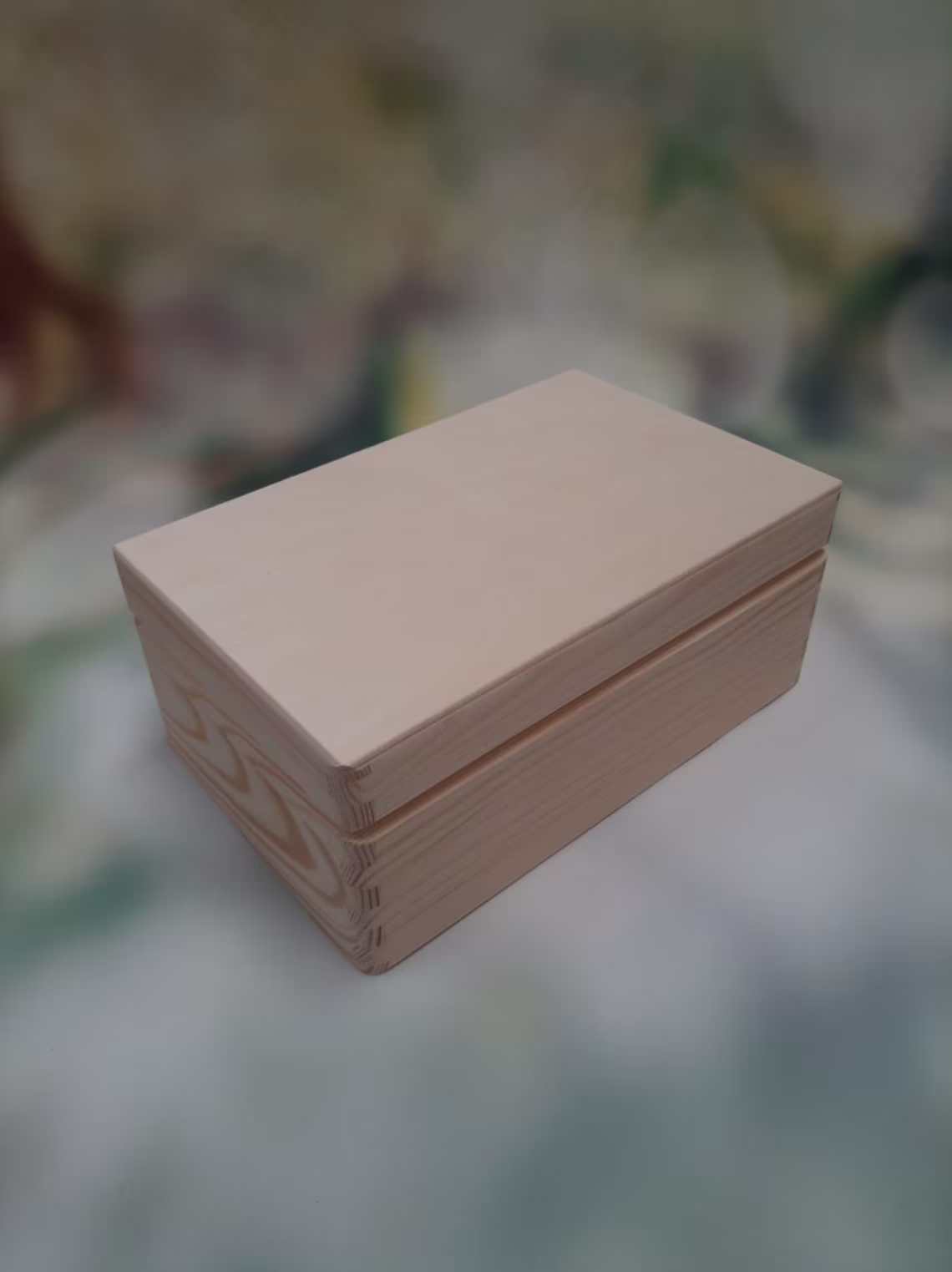 Small Plain Wooden Box - Top View 2