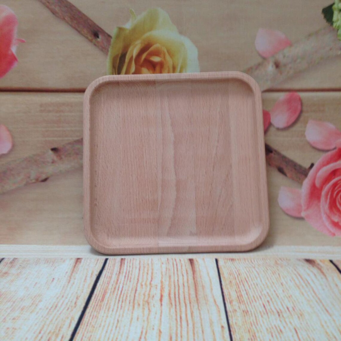 Unpainted Wooden Solid Birchwood Platter