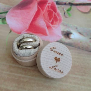 Wedding Ring Or Engagement Proposal Small Wooden Box