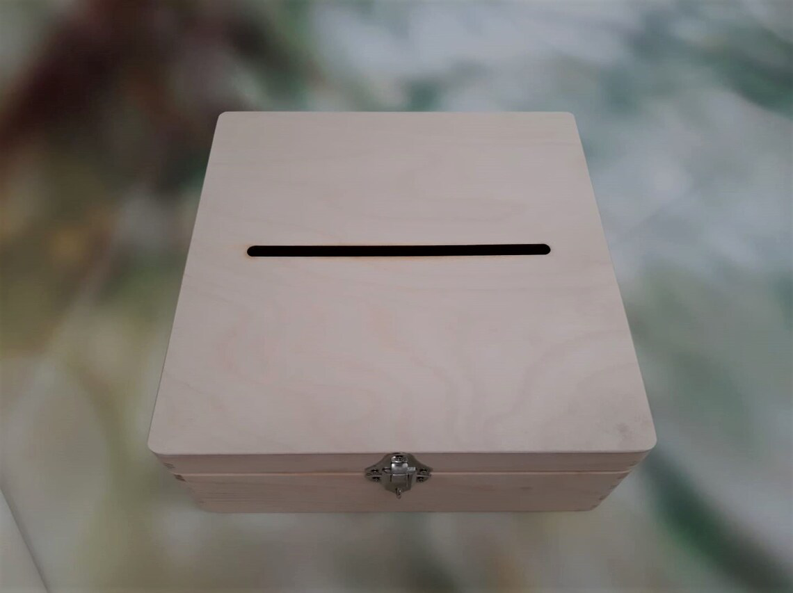 Wooden Box With A Padlock Clasp